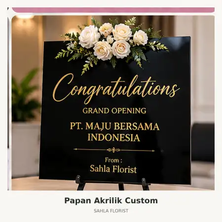 Papan Bunga Akrilik Ternate
